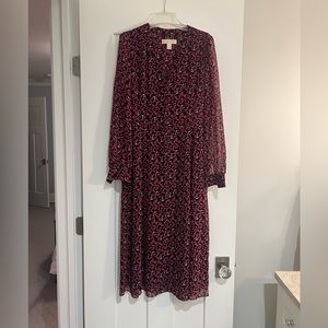Michael Kors Floral Midi Length Dress
